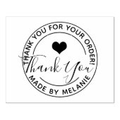 Thank You Businessロゴスクリプトモダンのカスタム ラバースタンプ (インプリント)