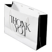 Thank You Business(お客様に感謝モダン) | QRコード ラージペーパーバッグ (正面アングル)