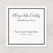 Thank You Business ガーリー Woman Square Business Car スクエア名刺 (裏面)