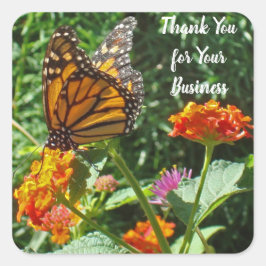Thank You Business Butterfly Customer Annovation スクエアシール