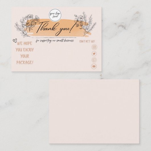 Thank You Business Card 名刺 (正面/裏面)