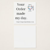 Thank You Business Card – Made With Love (正面&裏面)