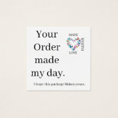 Thank You Business Card – Made With Love (正面)