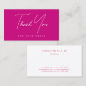 Thank You Business Cardsエレガントモダントレンディー 名刺 (正面/裏面)