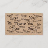 Thank You Business Cards with Kraft color コーリングカード (裏面)