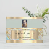 Thank You Business Insert Photo Marble Smoky 招待状 (スタンド正面)