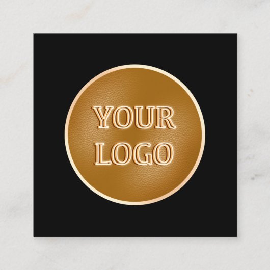 Thank You Business Logoミニマルモダンリストブラック 割引カード (正面)