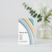 Thank You Business Logo モダン Store 割引カード (スタンド正面)