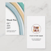 Thank You Business Logo モダン Store 割引カード (正面/裏面)