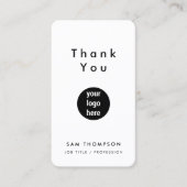 Thank You Business Logo QRコードソーシャルメディア 名刺 (正面)
