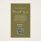 Thank You Business Logo QRコードラベルつるラベル (裏面)