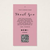 Thank You Business Logo QRコードラベルつるラベル (裏面)