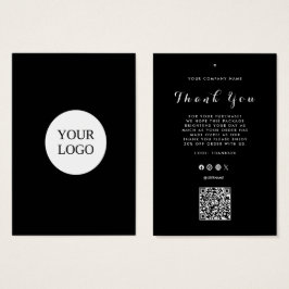 Thank You Business Logo QRコードラベルつるラベル