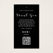 Thank You Business Logo QRコードラベルつるラベル (裏面)