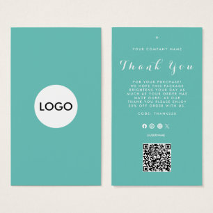 Thank You Business Logo QRコードラベルつるラベル