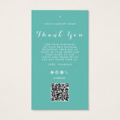 Thank You Business Logo QRコードラベルつるラベル (裏面)