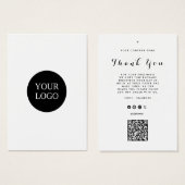 Thank You Business Logo QRコードラベルつるラベル (正面&裏面)