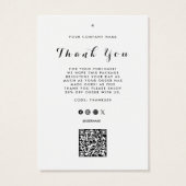 Thank You Business Logo QRコードラベルつるラベル (裏面)