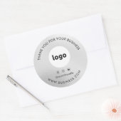 Thank You Business Logo Social Mediaスタンプ ラウンドシール (封筒)