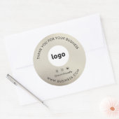 Thank You Business Logo Social Mediaスタンプ ラウンドシール (封筒)