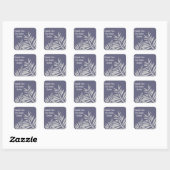 Thank You Business Order Purple 離れ Clients スクエアシール (シート)