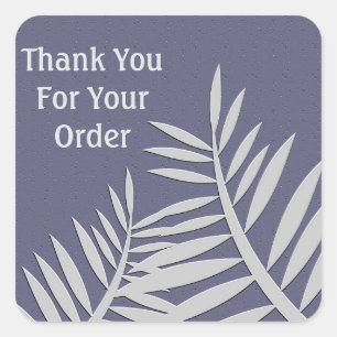 Thank You Business Order Purple 離れ Clients スクエアシール