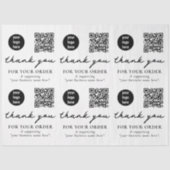 Thank You Business PackagingロゴQRコード 薄葉紙 (正面)