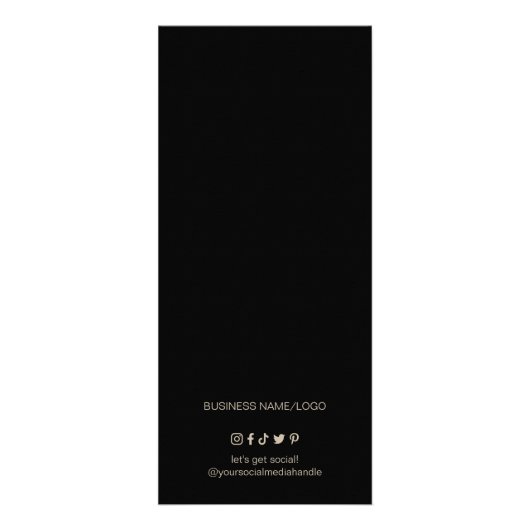 Thank You Business Packaging フェイク金ゴールド価格表 ラックカード (裏面)