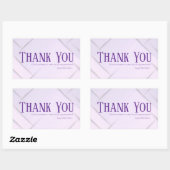 Thank You Business Sticker Lavender & Plum 長方形シール (シート)