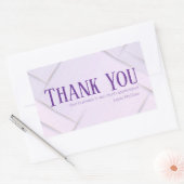 Thank You Business Sticker Lavender & Plum 長方形シール (封筒)