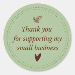 Thank You Business Sticker –Rustic Packaging Label ラウンドシール