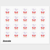 Thank You Butterfly Round Stickers ラウンドシール (シート)