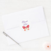 Thank You Butterfly Round Stickers ラウンドシール (封筒)