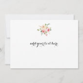 thank you calligraphy piano pink yellow bouquet サンキューカード (裏面)