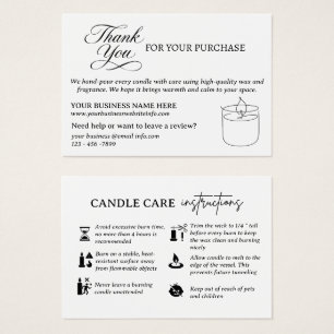 Thank You & Candleパッケー気にジ挿入カード