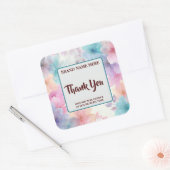 Thank You Candle Label – Elegant Gift Sticker スクエアシール (封筒)