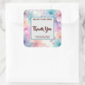 Thank You Candle Label – Elegant Gift Sticker スクエアシール (バッグ)