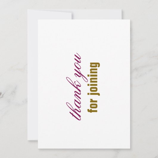 thank you card 招待状 (正面)