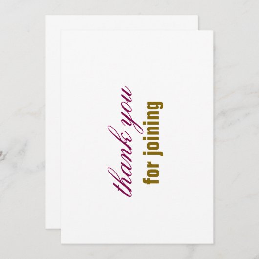 thank you card 招待状 (正面/裏面)