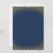 Thank you card 75th birthday Gold Navy Glam 招待状 (裏面)