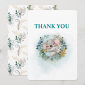 Thank You Card Baby Shower "Baby Koala" サンキューカード (正面/裏面)