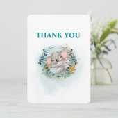 Thank You Card Baby Shower "Baby Koala" サンキューカード (スタンド正面)
