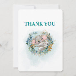Thank You Card Baby Shower "Baby Koala" サンキューカード
