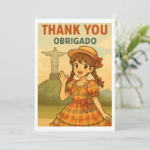 Thank You Card - Brazil Festa Junina Anime Girl サンキューカード (スタンド正面)