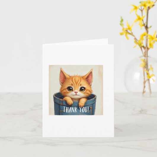 Thank You Card, Cute, Appreciation カード (黄色い花)