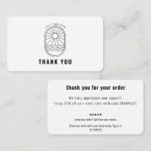 Thank You Card Discount Code Review Small Business 名刺 (正面/裏面)