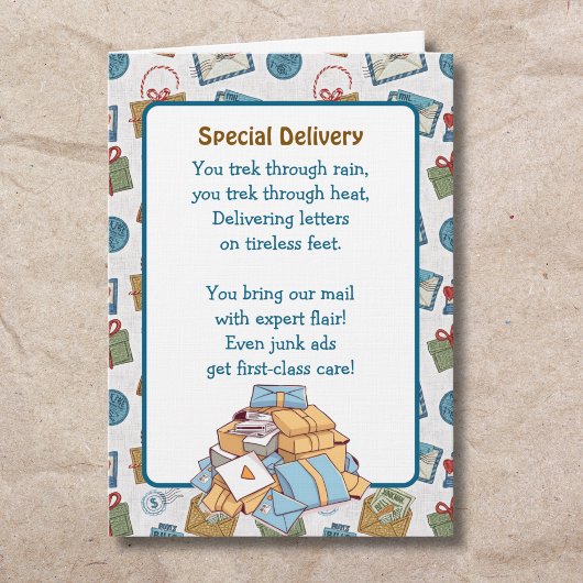 Thank You Card for a Mail Carrier  カード