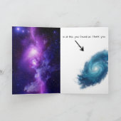 Thank you card for business owners creative galaxy カード (内部)