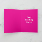 Thank You Card for Coach in Black, Pink and White 案内状 (内部)