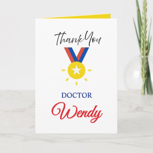 Thank You Card for Doctor, Surgeon, Healthcare  案内状 (正面)